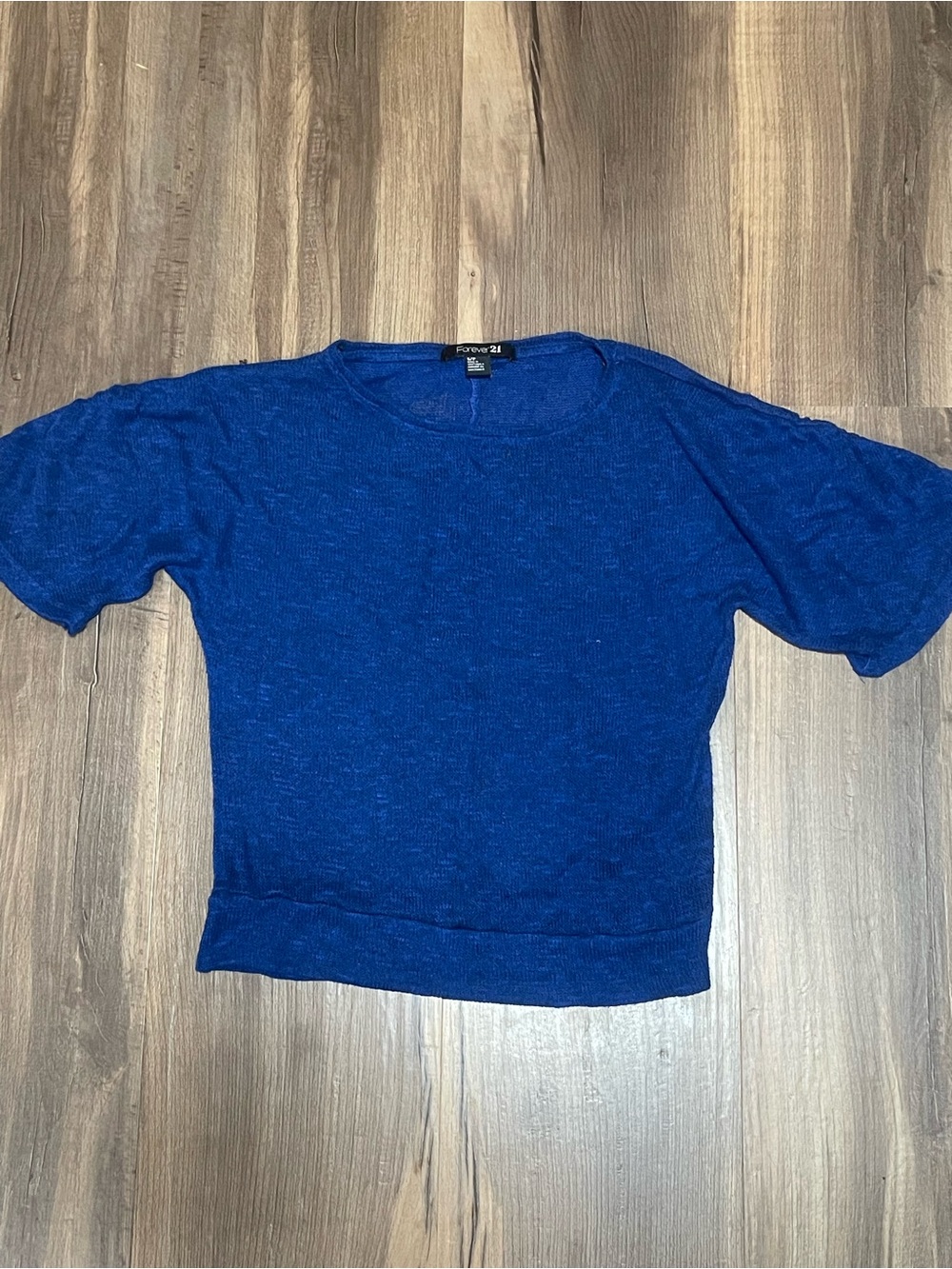 Forever 21 Blue Knit Short Sleeve